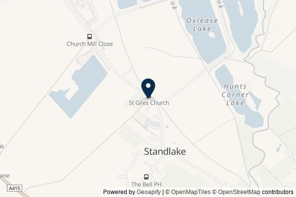 Map showing the area around: Dan Q did not find GCBX0R7 War Memorial #???? ~ Standlake