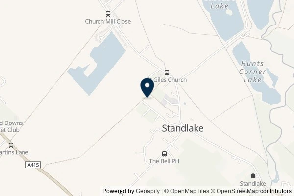 Map showing the area around: Dan Q found GCBX0JC Church Micro 12106…Standlake