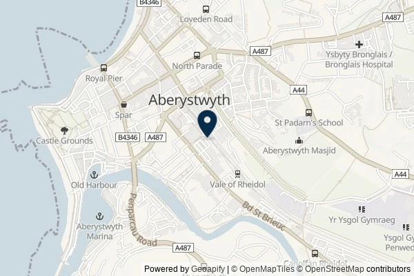 Map showing the area around: Dan Q found GL3BCCKK Off Yer Trolley! (Aberystwyth)