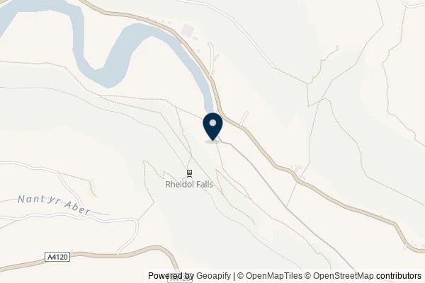 Map showing the area around: Dan Q found GL3BZX7D Cwm Rheidol – Fish Ladder