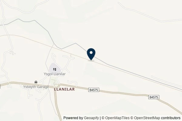 Map showing the area around: Dan Q found GL3DV6MJ Llanilar Station