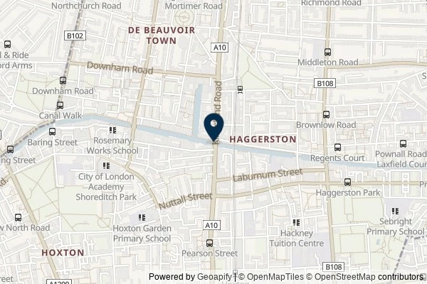 Map showing the area around: Dan Q found GL3F8667 Kingsland Road Bridge