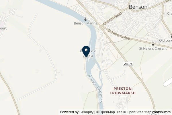 Map showing the area around: Dan Q found GL3FWGJF Thames Path – Benson Lock