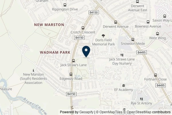 Map showing the area around: Dan Q found GL4ZB0KR Milham Ford recreation ground