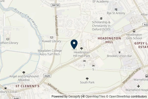 Map showing the area around: Dan Q found GL4ZB0YP H. H. Park