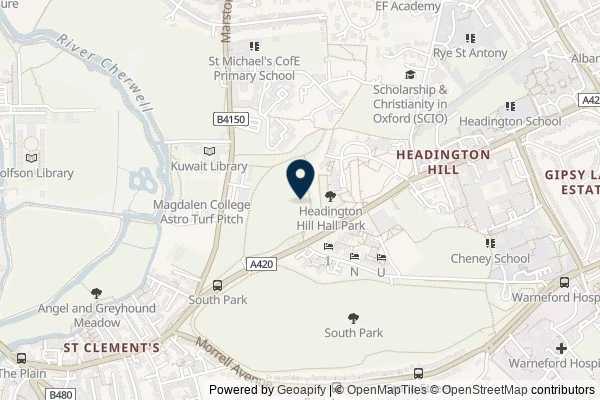 Map showing the area around: Dan Q found GL4ZB0YP H. H. Park