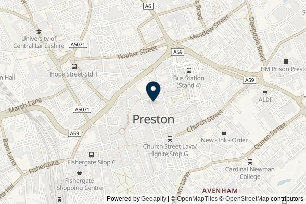 Map showing the area around: Dan Q found GL8V6KP2 ‘Mark It’ in Preston