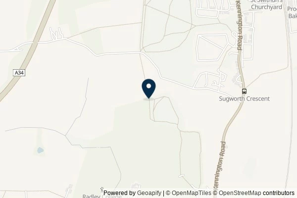 Map showing the area around: Dan Q found GLBC0TP4 Radley College Cache