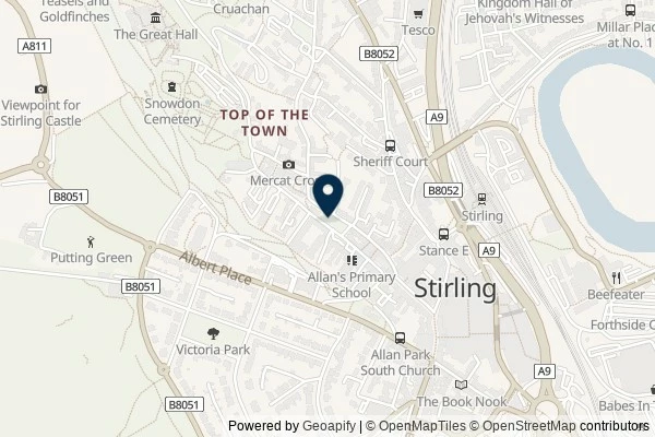 Map showing the area around: Dan Q found GLCDYM4B A Stirling Sanctuary