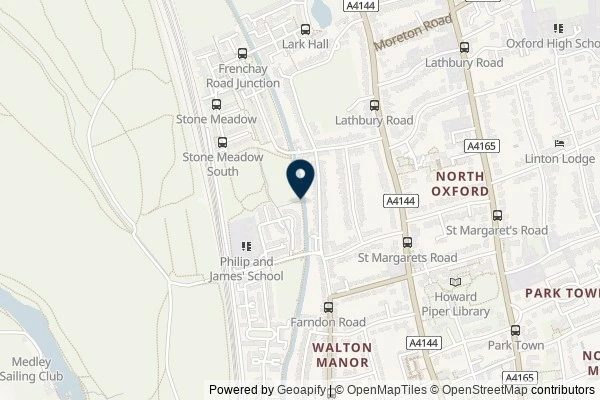 Map showing the area around: Dan Q found GLDTXP8T Route Canal – Oxford End