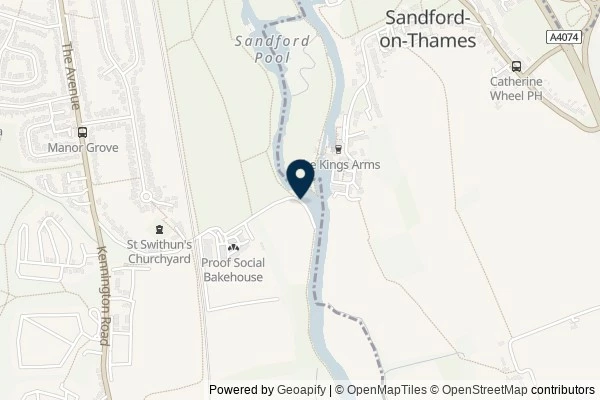 Map showing the area around: Dan Q found GLDXE83R Sandford Lock