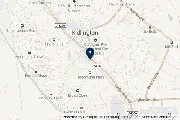 Map showing the area around: Dan Q found GLDYAZQV Church Micro 3420…Kidlington