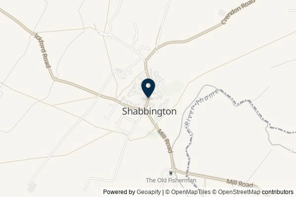 Map showing the area around: Dan Q found GLETFKVZ Shabbington Stroll – log it!