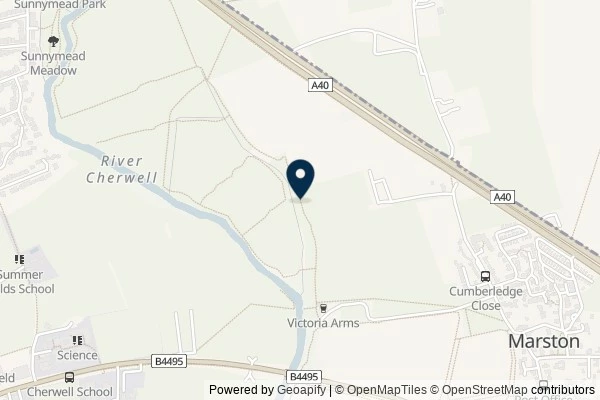 Map showing the area around: Dan Q found GLFM84FT MarstonMystery5