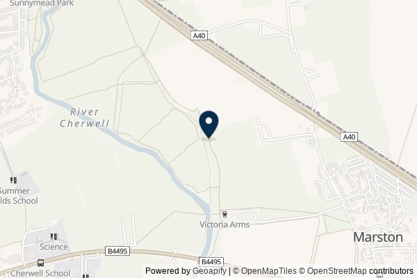 Map showing the area around: Dan Q found GLFM84FT MarstonMystery5