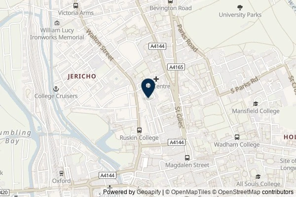 Map showing the area around: Dan Q found GLHR2KZM Oxford University – Wellington Square