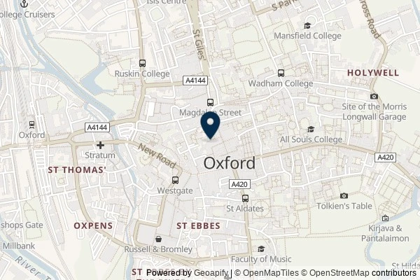 Map showing the area around: Dan Q found GLHV13K6 Pre-Raphaelites in Oxford #1