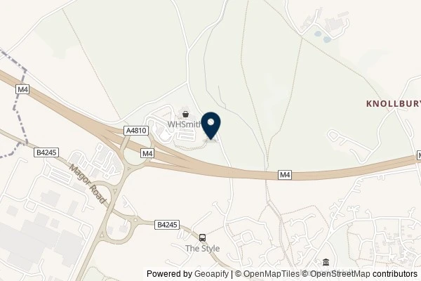 Map showing the area around: Dan Q found GLMZ41V1 M4 Magor Services