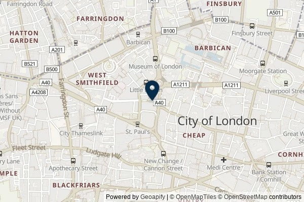 Map showing the area around: Dan Q found GLN3VBCY Last Delivery (London)