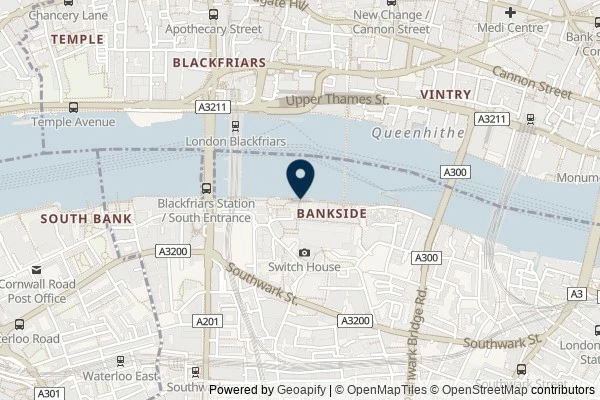 Map showing the area around: Dan Q found GLN3VWKF Squeezed in at the Tate