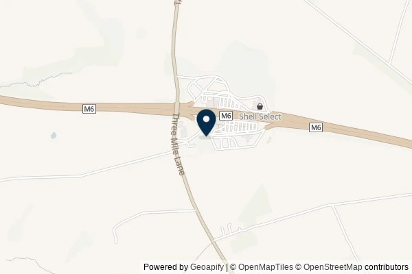 Map showing the area around: Dan Q found GLQJY8NE keele TB HOTEL north