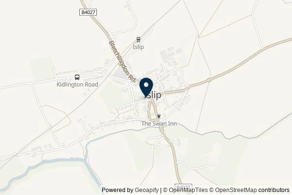 Map showing the area around: Dan Q found GLQP4RPJ Church Micro 9088 – Islip, St Nicholas