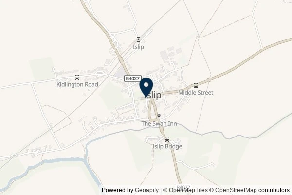 Map showing the area around: Dan Q found GLQP4RPJ Church Micro 9088 – Islip, St Nicholas