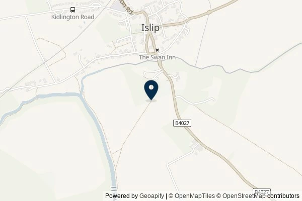 Map showing the area around: Dan Q found GLQQT32Y Islip Millenium Wood