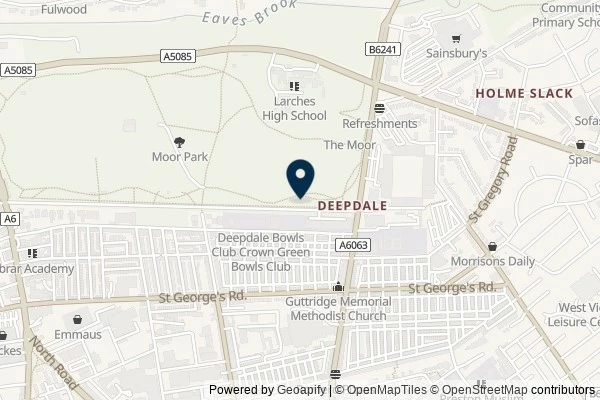 Map showing the area around: Dan Q found GLQX5W4D My Oooooooold School