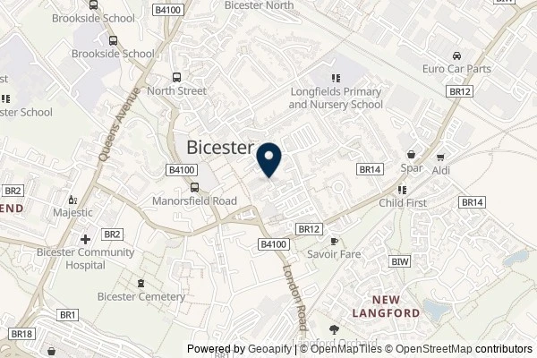 Map showing the area around: Dan Q found GLTDGKFE Bicester Batman Series: Mr Freeze