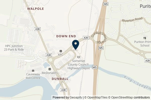 Map showing the area around: Dan Q found GLVJCCYW Motorway Mayhem M5 J23