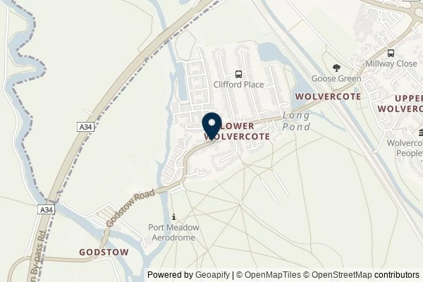 Map showing the area around: Dan Q found GLW4XPYA Hotte’s Cache 2: Godstow Road