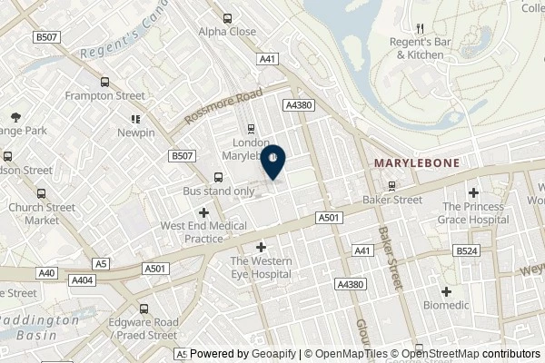 Map showing the area around: Dan Q found GLW543TA SideTracked – London Marylebone