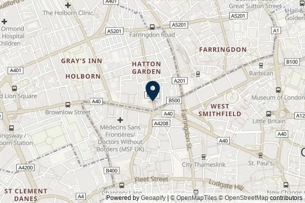 Map showing the area around: Dan Q found GLW6CMKQ 16th Century Pub (Central London)