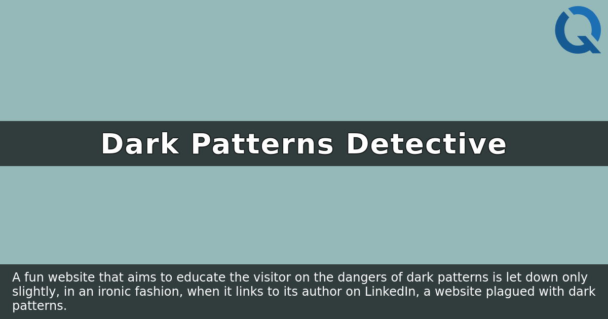 Dark Patterns Detective – Dan Q