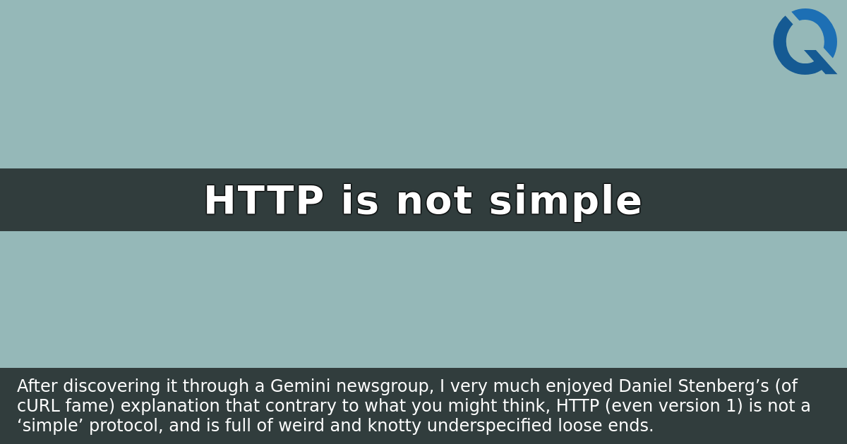 HTTP is not simple – Dan Q