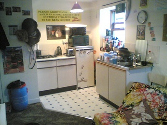 Tidy kitchenette area at The Flat