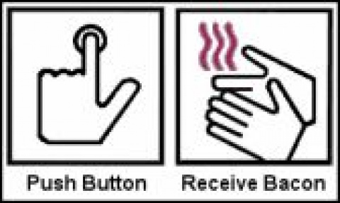 Push button, reveive bacon.