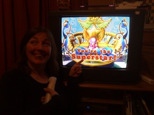 My mum is the superstar at Mario Party