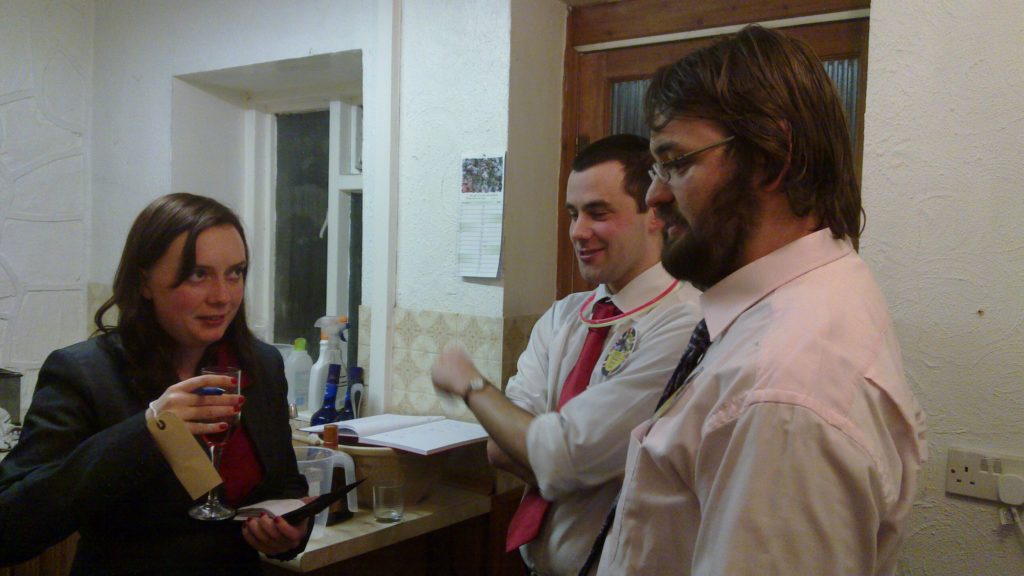 Claire, Matt and JTA in the kitchen