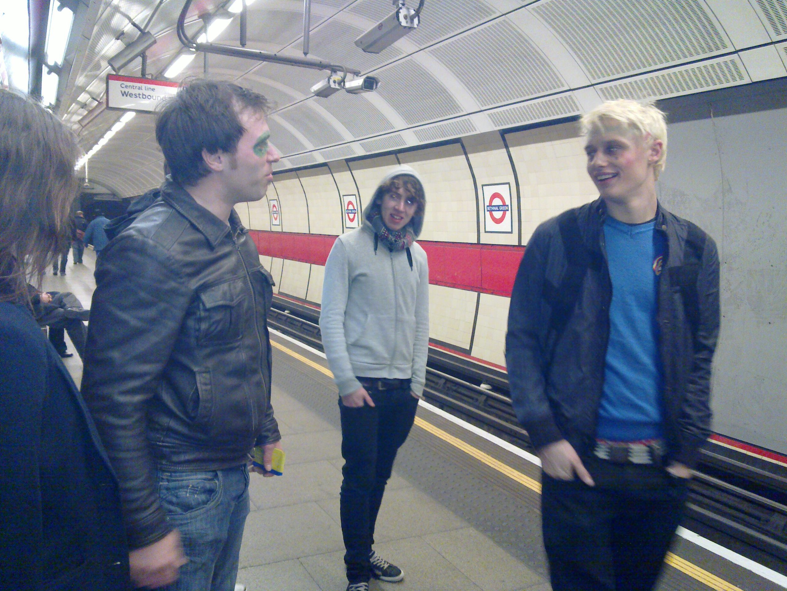 Robin and friends on the London Underground