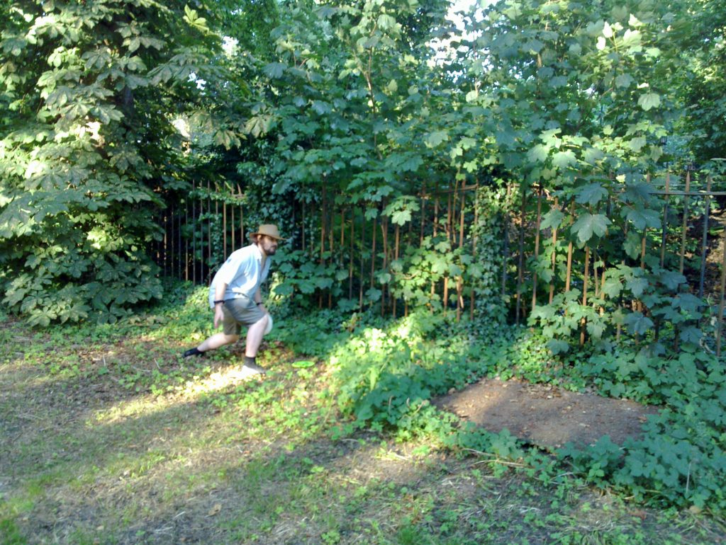 JTA launches a frisbee from the rut in which it had landed