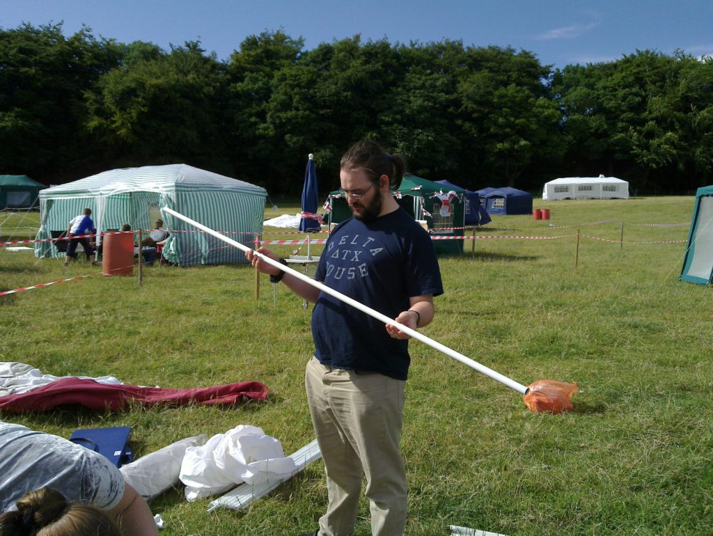 JTA and Ruth building a gazebo