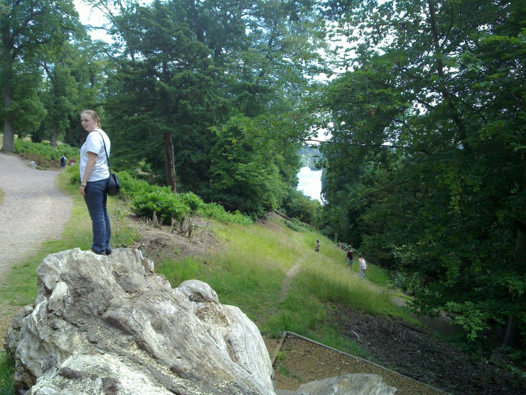 Ruth atop the remains of the Canning Oak