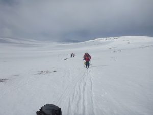Members of the polar trek team in training in Norway, last month.