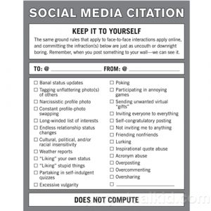 Social Media Citation. The littering fine tickets of the digital generation.