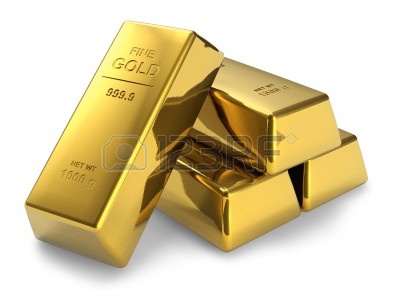Gold bars on gold bars