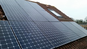 Solar panels on our roof.