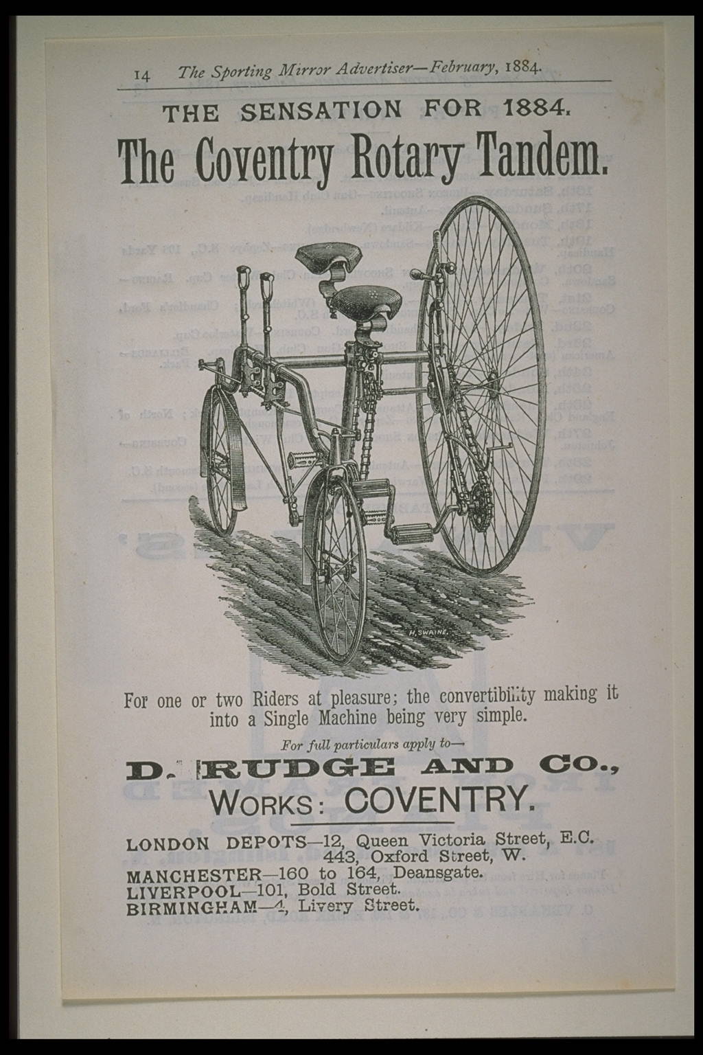 The Coventry Rotary Tandem bicycle