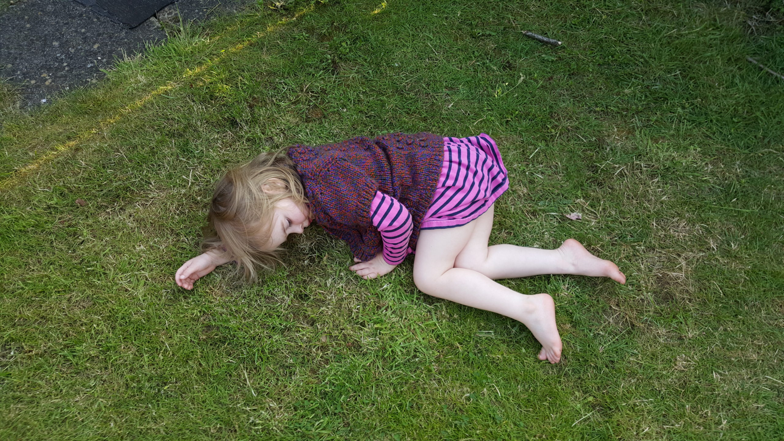 Annabel plays-dead after "falling off a mountain".